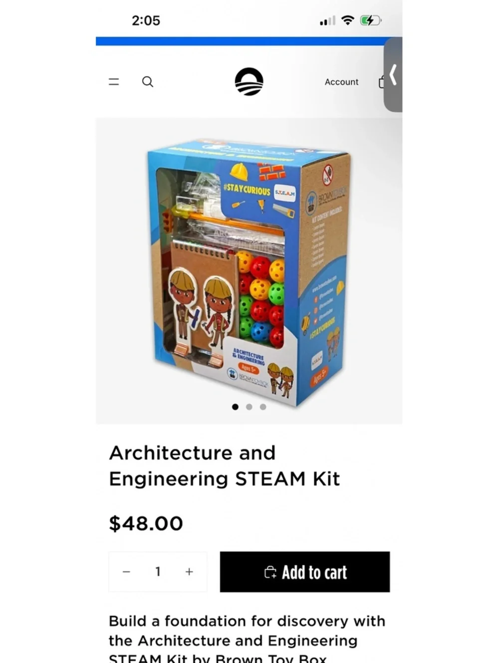 Brown Toy Box Architecture and Engineering STEAM Kit for Kids Ages 5+